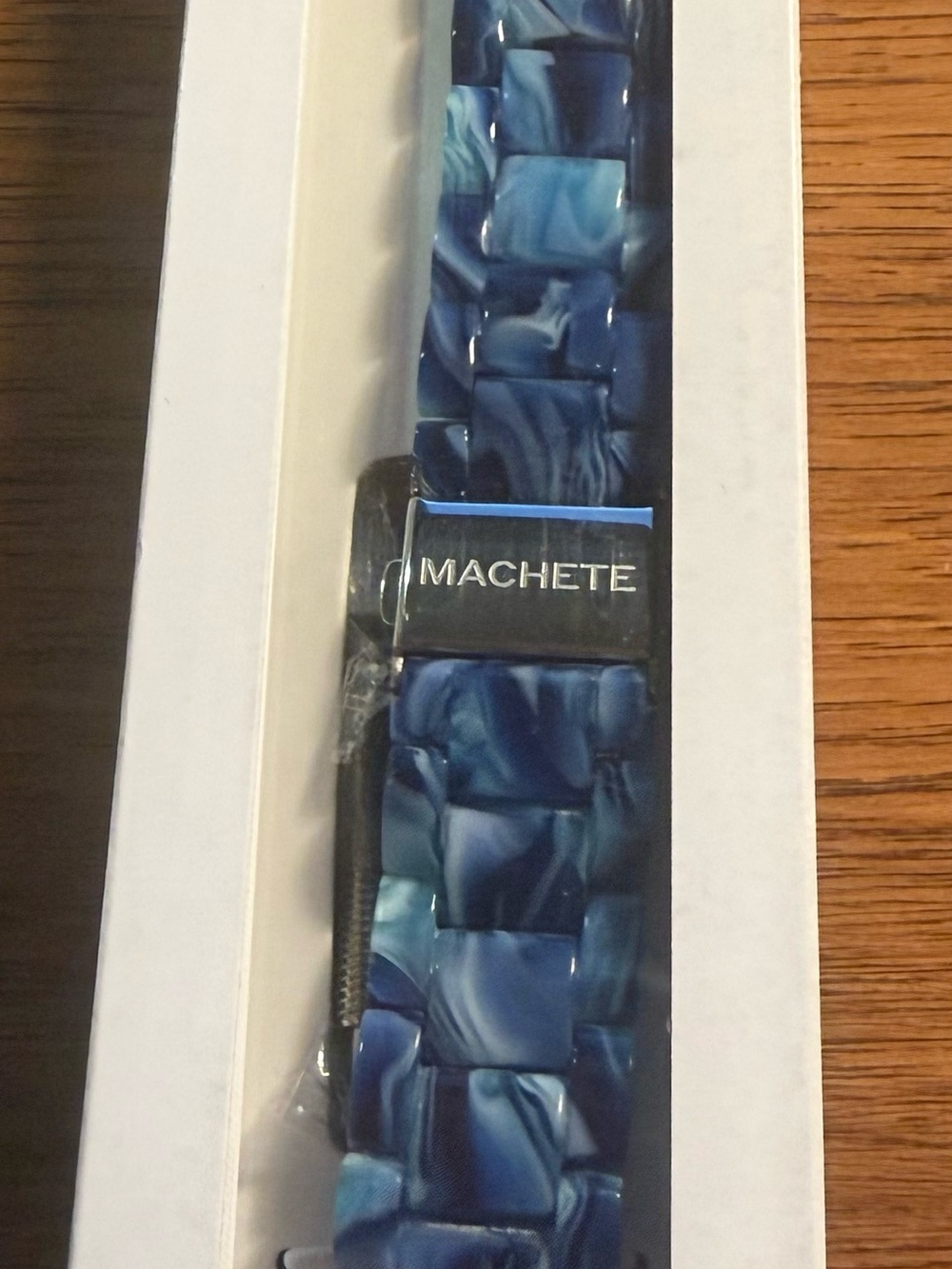 Machete Women’s Capri Blue Resin Link Apple Watch Bracelet NWT